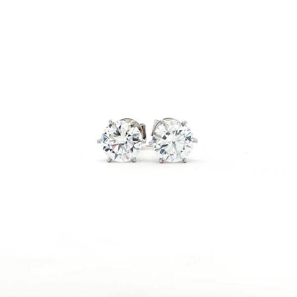 Classic Round Cut Cubic Zirconia Stud Earrings, Gold Jewellery Sydney Australia 