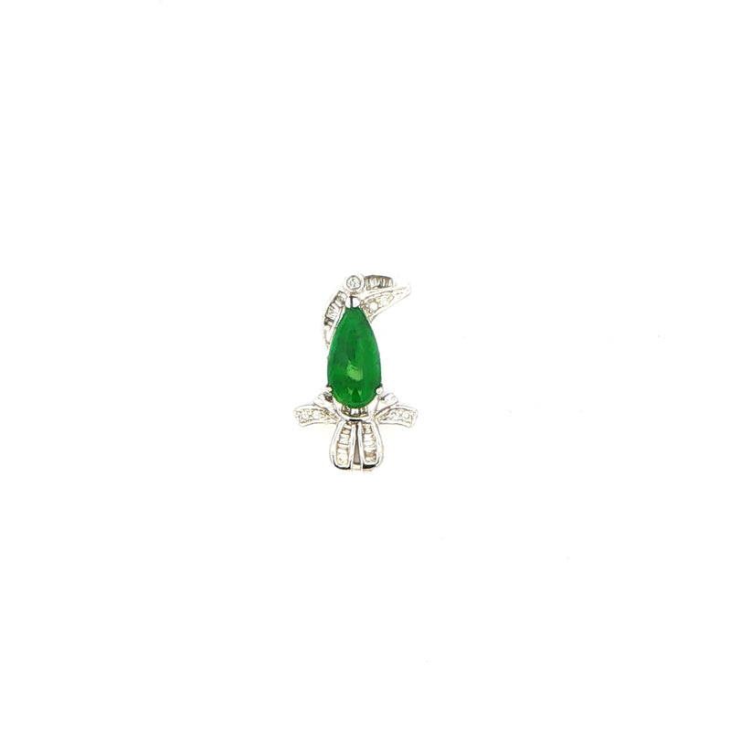 Jade Bird Of Paradise Pendant, Gold Jewellery Sydney Australia 