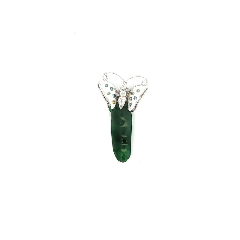 Green Jade Butterfly Pendant, Gold Jewellery Sydney Australia 