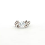 White Gold Cubic Zirconia Ring, Gold Jewellery Sydney Australia 