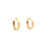 Yellow Gold Modern Hoop Earrings, Gold Jewellery Sydney Australia 