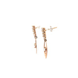 Cubic Zirconia Rose Gold Dangle Earrings, Gold Jewellery Sydney Australia 