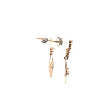 Cubic Zirconia Rose Gold Dangle Earrings, Gold Jewellery Sydney Australia 