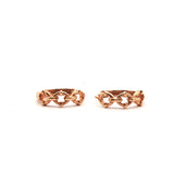 Rose Gold Linked Hoop Earrings, Gold Jewellery Sydney Australia 