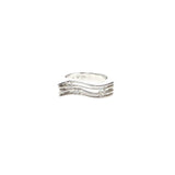 Princess Cut Diamond Wave Ring, Gold Jewellery Sydney Australia 
