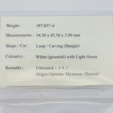 Greenish White With Light Green Jade Bangle, Gold Jewellery Sydney Australia 
