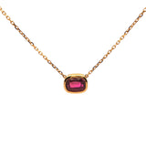 Cushion-Cut Rhodolite Necklace, Gold Jewellery Sydney Australia 