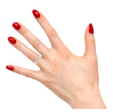 White And Yellow Gold Crown Lab Grown Diamond Ring Set
