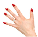Yellow Gold Lab Grown Diamond Engagement Ring With Emerald Cut Side Diamonds