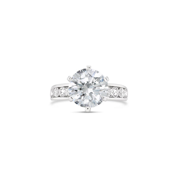 Six Prong Classic Channel Setting Lab Grown Diamond Ring