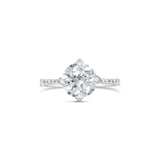 Modern Four Prong Round Brilliant Cut Lab Grown Diamond Ring