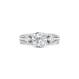 Round Cut Split Shank With Feature Lab Grown Diamonds