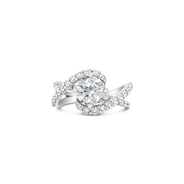 Modern Twist Shank Lab Grown Diamond Ring