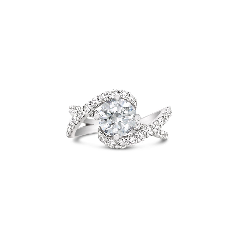 Modern Twist Shank Lab Grown Diamond Ring