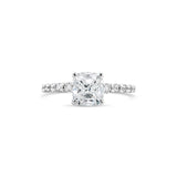 Four Prong Cushion Cut Lab Grown Diamond Engagement Ring
