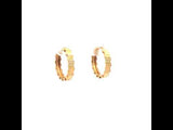 Yellow Gold Modern Hoop Earrings, Gold Jewellery Sydney Australia 