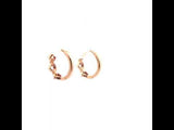 Rose Gold Linked Hoop Earrings, Gold Jewellery Sydney Australia 