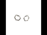 Hexagon Diamond Hoop Earrings, Gold Jewellery Sydney Australia 