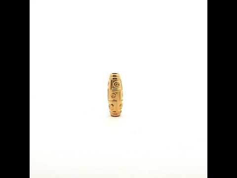 Geometric Gold Barrel Bracelet Charm, Gold Jewellery Sydney Australia 