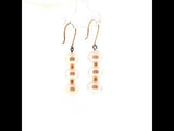 Yellow Gold Triple Pearl Dangle Earrings, Gold Jewellery Sydney Australia 