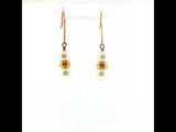 Yellow Gold Double Pearl Drop Earrings, Gold Jewellery Sydney Australia 