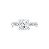 Tapered Shank Cushion Cut Lab Grown Diamond Ring