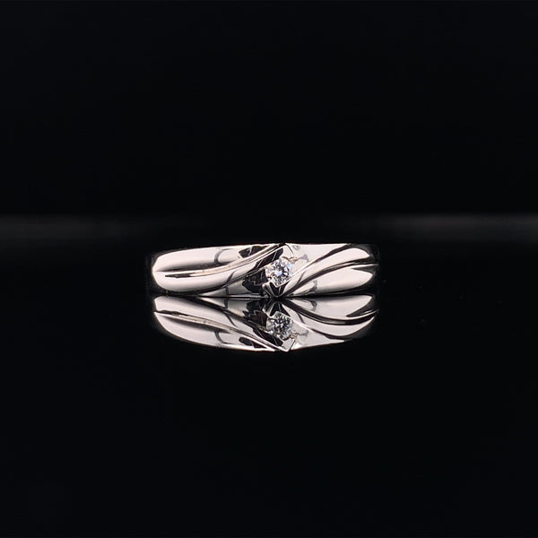 double curve diamond ring