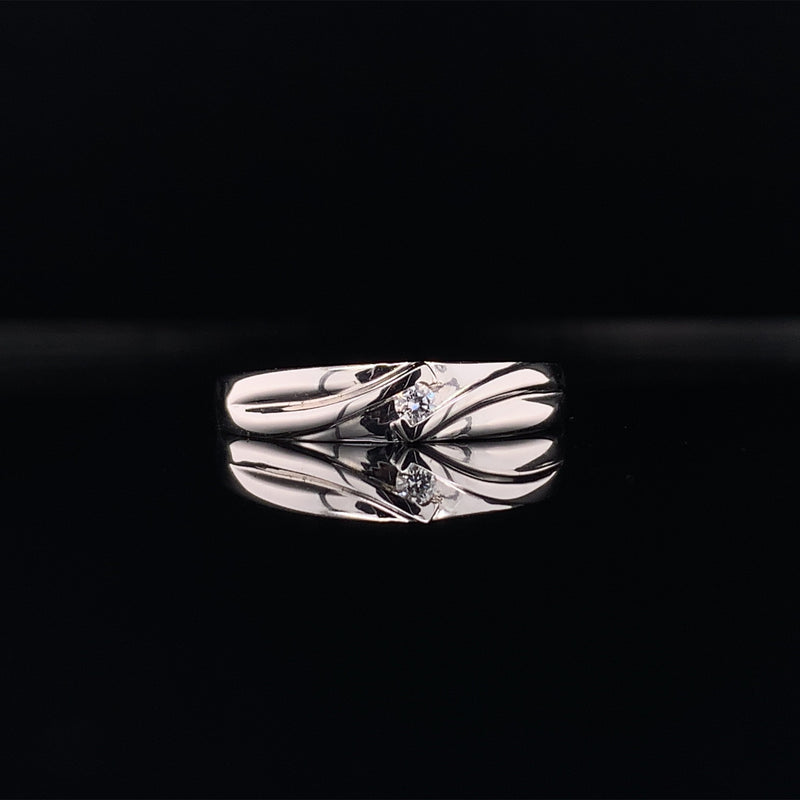 double curve diamond ring