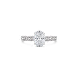 Oval cut antique style engagement ring