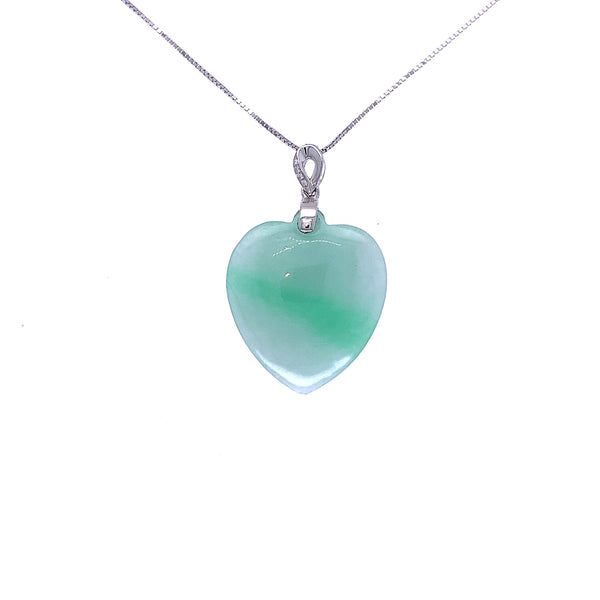 jade heart pendant