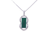 diamond jade links pendant