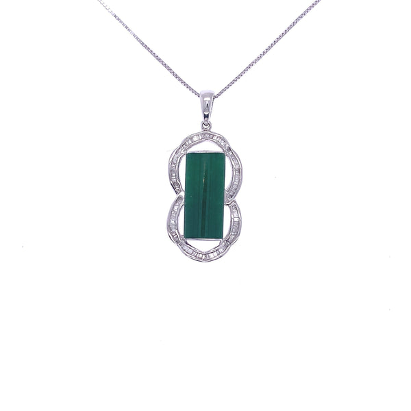 diamond jade links pendant