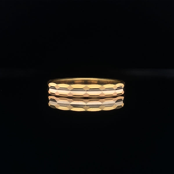 yellow gold geometric ring