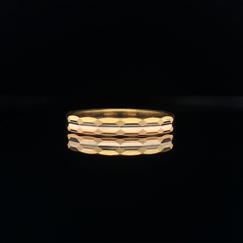 yellow gold geometric ring