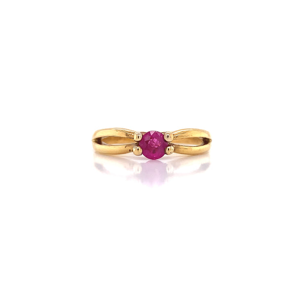 yellow gold ruby ring