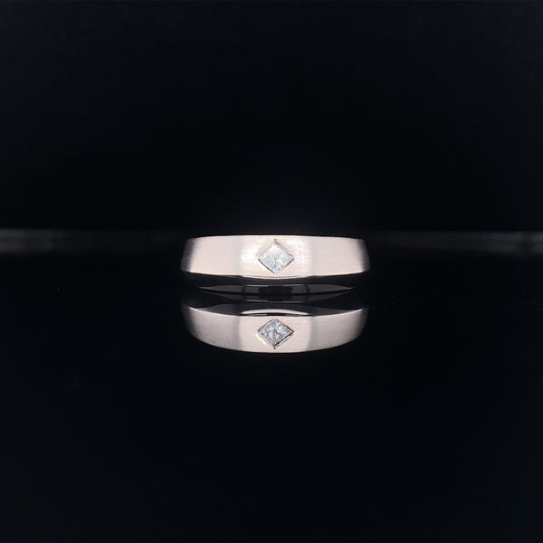 princess cut diamond inset ring, Gold Jewellery Sydney Australia 
