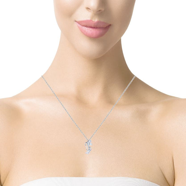 18k White Gold Diamond Pendant