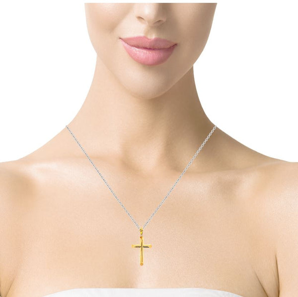 18k Yellow Gold Cross Pendant
