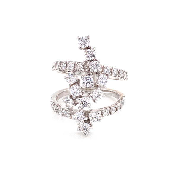 18k white gold diamond dress ring