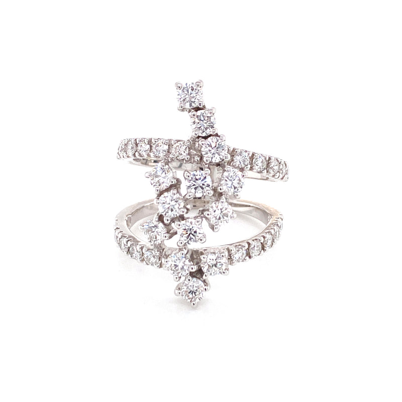 18k white gold diamond dress ring
