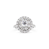 Double halo diamond engagement ring