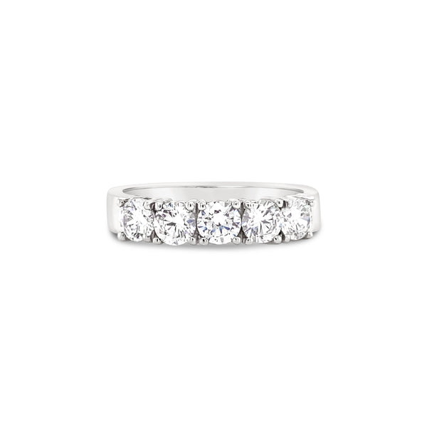 Five stone wedding band