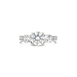 Three Stone Channel Setting Lab Grown Diamond Engagement Ring