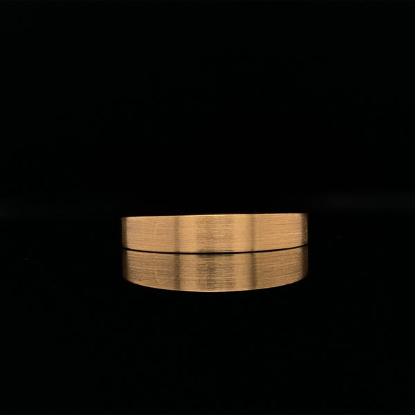 18k rose gold ring with matte satin finish