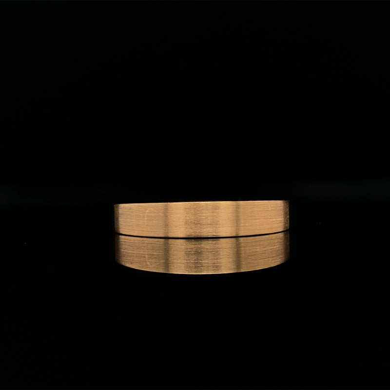 18k rose gold ring with matte satin finish