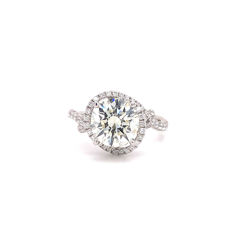 Lover's knot diamond ring