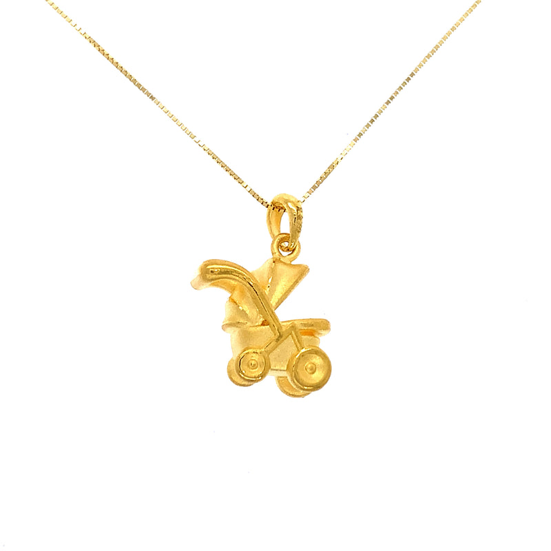 24k gold pram pendant