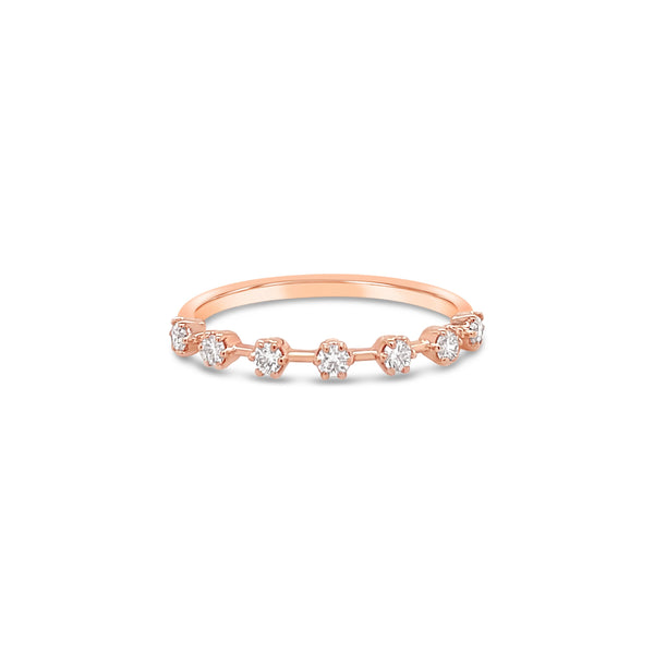 18k Rose Gold Diamond Dress Ring