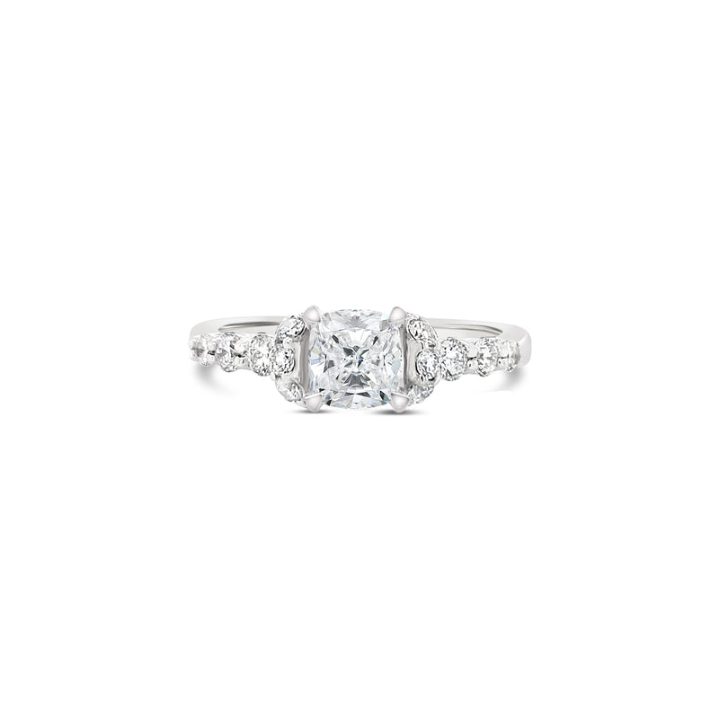 cushion cut diamond engagement ring