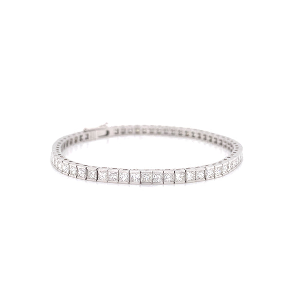 Princess Cut Channel Set Tennis Bracelet